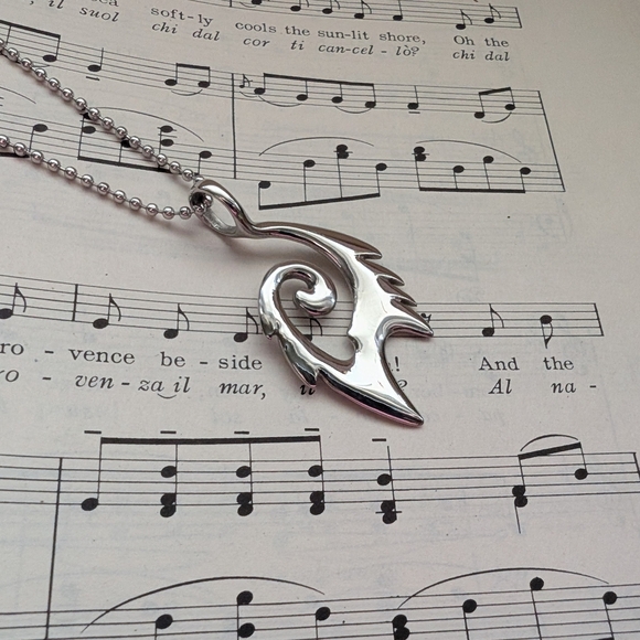 Tribal Silver Pendant Necklace - Picture 3 of 7